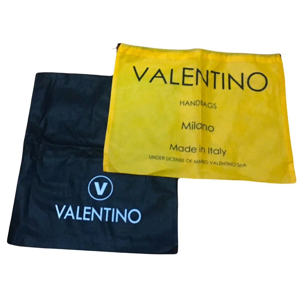 Two (2) Valentino Drawstring Dust Bags Black & Yellow